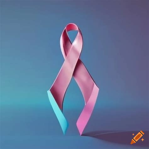 Blue ribbon icon for cancer awareness