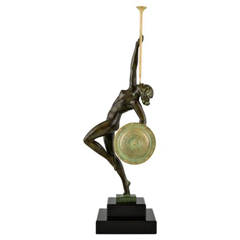 Art Deco style Sculpture Nude with Trumpet Jericho Guerbe Max Le ...