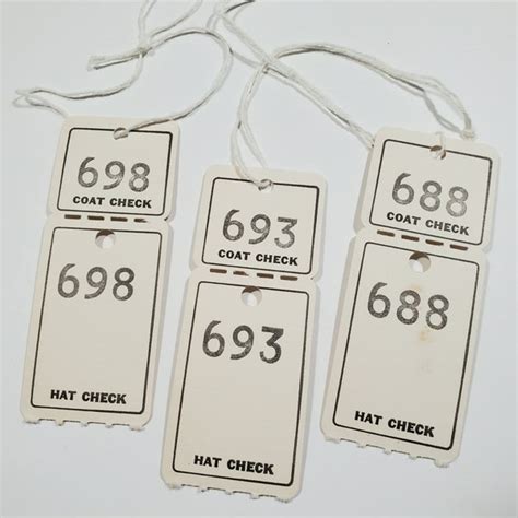 Image result for Plastic Coat Check Tags