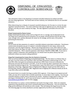 This ination relates to the disposing of unwanted controlled substances ...