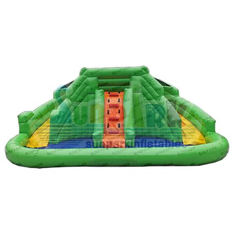 Inflatable Water Slide Park | Outdoor Dual Hurricane Slide