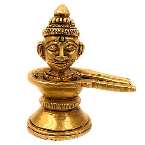 Buy South Indian Arts Brass Shiva Lingam with Face, Shiv Ling, Shivling ...