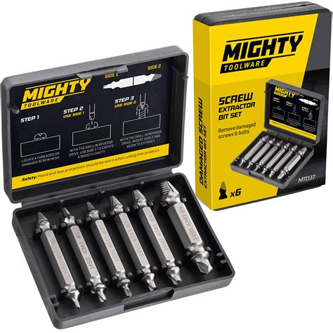 6 Pack Damaged Broken Screw Extractor Remover For Stripped Head ...