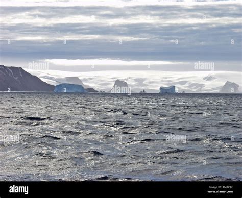 King George Island Antarctica and offshore icebergs Stock Photo - Alamy