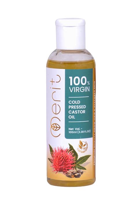 Merit Plus Cold Pressed Castor Oil 100 ML for Hair Growth, Skin Care ...