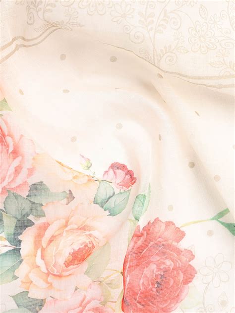 Floral Printed Linen Unstitched Suit Piece With Dupatta – Meenabazaar