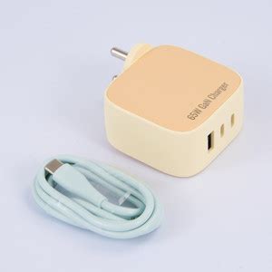DeperAI 65 W GaN 3 A 3 Port Mobile Charger with Detachable Cable ...