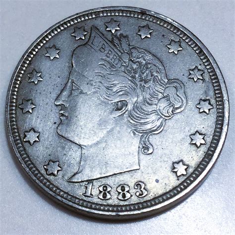 1883 With Cents Liberty V Nickel Beautiful High Grade Coin Rare Date ...