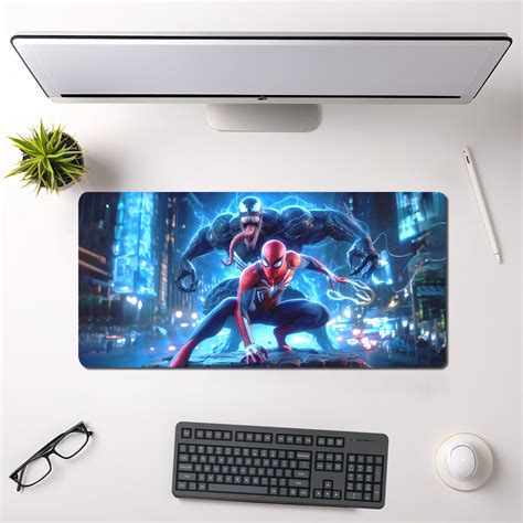SPIDERMAN & VENOM MOUSE PAD (23 X 11 INCHES) - GAMING MOUSE PAD | RUBB ...
