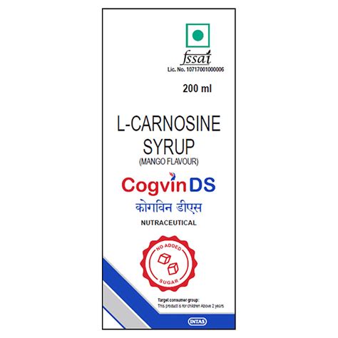 Cogvin DS Mango Flavour Syrup | Uses, Side Effects, Price | Apollo Pharmacy