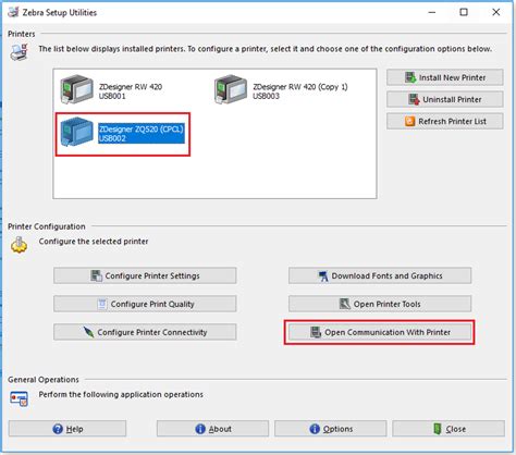 Image result for Zebra Printer Settings