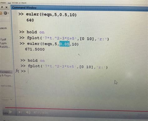Image result for Euler's Method in MATLAB