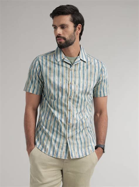Andamen Cascade Gold Stripe Shirt