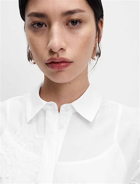 Buy Embroidered Floral Collared Shirt at Marks & Spencer