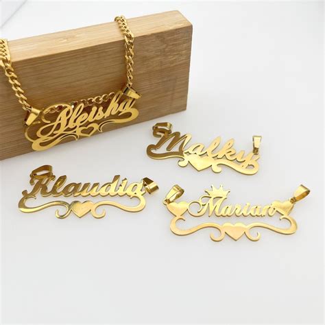 Custom Name Necklace Cuban Name Necklace Gold Name Necklace Necklace ...
