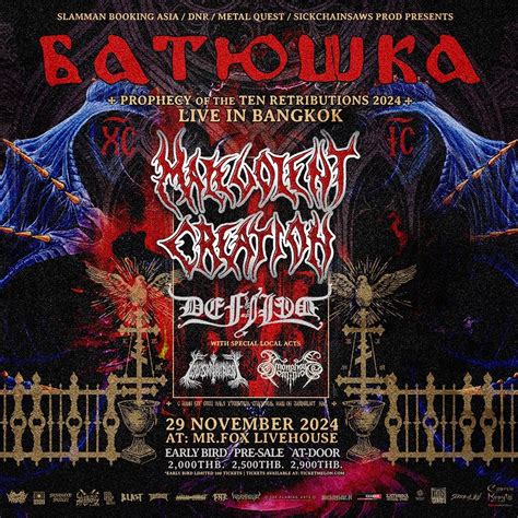 Batushka / Malevolent Creation + Prophecy of The Ten Retributions 2024 ...