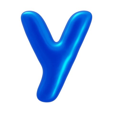 3d alphabet letter y with blue color 35750775 PNG - Letter Y PNG