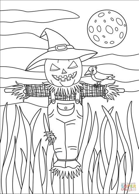 Scarecrow coloring page | Free Printable Coloring Pages