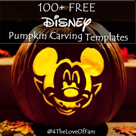 Disney Pumpkin Template