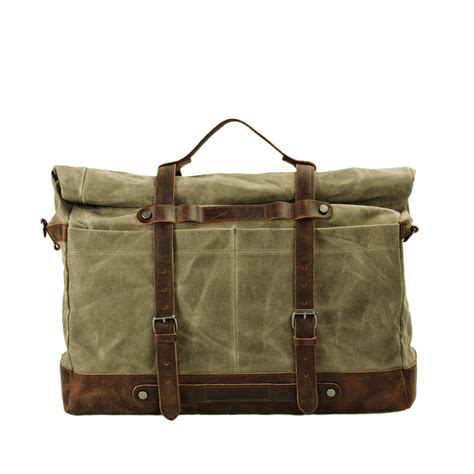 Waxed Canvas Duffle Bag - Woosir