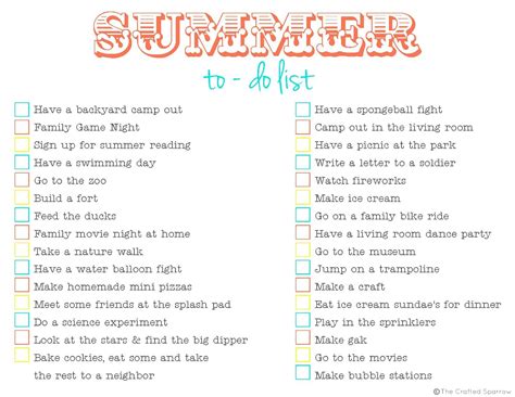 Summer Fun Checklist 的图像结果