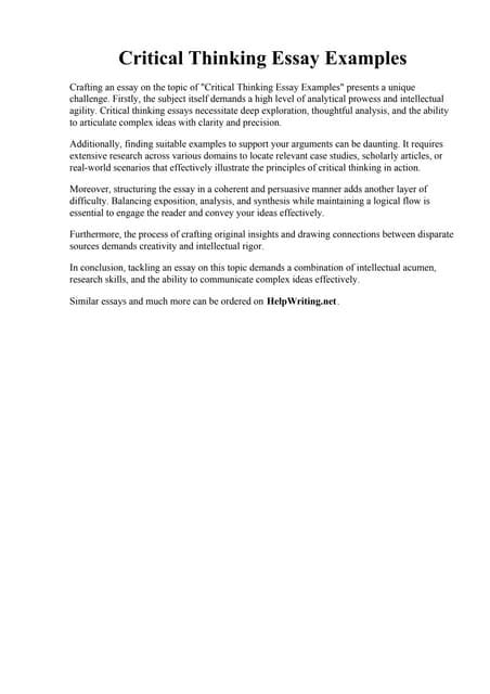 Critical Essay Example 的图像结果