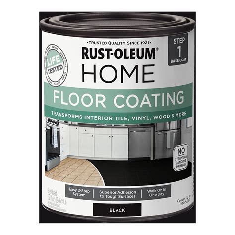 4 Pack, Black, Rust-Oleum Home Floor Paint Matte - 365930, Quart ...