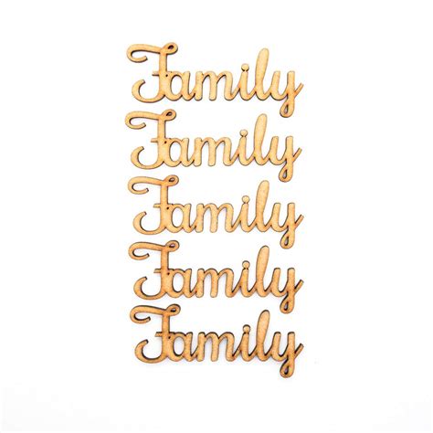 Wooden Mdf Family Word Script For Family Tree Crafts 3cm | Desertcart INDIA