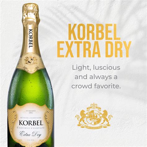 Korbel Extra Dry California Champagne, 750 mL Bottle, 24 Proof 750 ml ...