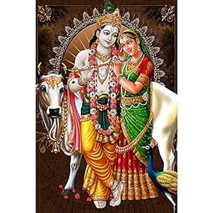 Pnf Art Print of Lord Krishna and Radha (Radha Krishna) Unframed Wall ...