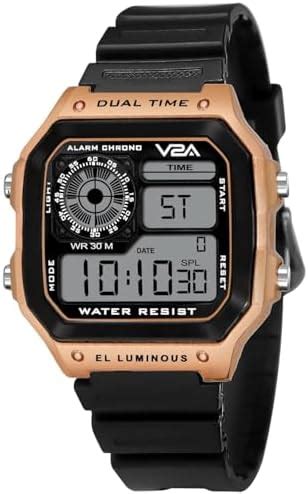 V2A Resin Chronograph Ultra-Thin Unisex Multi Function Digital Sports ...