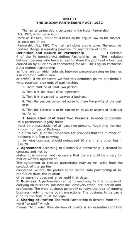 Special Contracts - Law of Contract acts - THE INDIAN PARTNERSHIP ACT ...