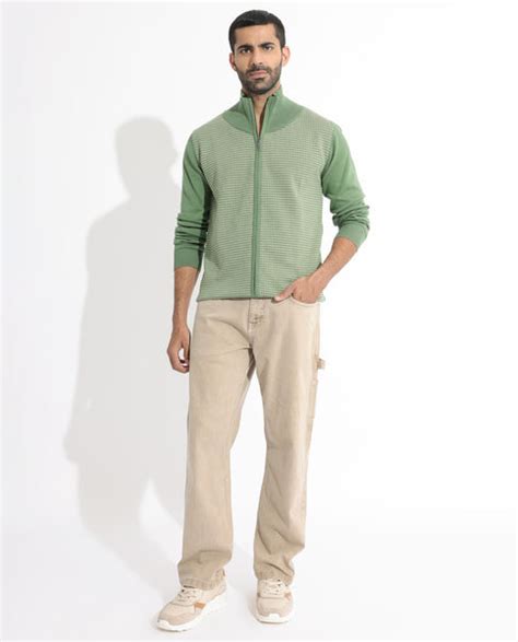 Rare Rabbit Mens Heritage Green Sweater Full Sleeve High Neck Solid