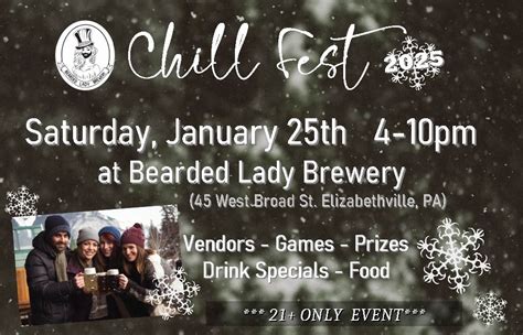 Chill Fest 2025 @ Bearded Lady Brewery, 45 West Broad Street ...