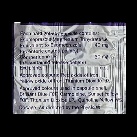 NEKSIUM D 40MG CAPSULE 15'S Price, Uses, Side Effects & Substitutes ...