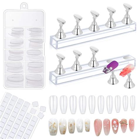 Acrylic Nail Holder Stands, Flasoo Magnetic Press on India | Ubuy