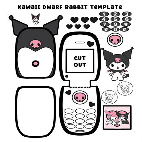 kuromi flip phone template | Gallery posted by kittyhugz—- | Lemon8
