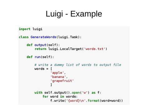 Python Luigi Task 的图像结果