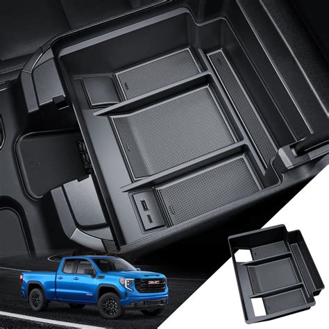 Amazon.com: ruihe Black Flocking Center Console Organizer Tray fits for 2019-2022 GMC Sierra ...