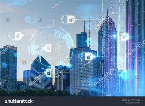 Chicago Skyline Butler Field Financial District Stock Photo 2195499821 ...