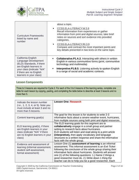 SOLUTION: Caltpa c2 part b learning segment v22 docx - Studypool