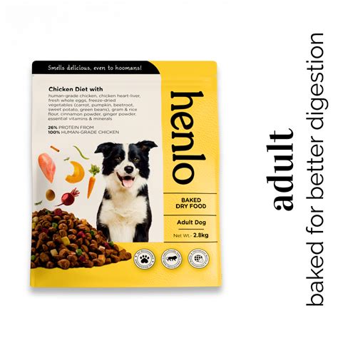 Buy Henlo Baked Dry Food for Adult Dogs | 100% human-grade ingredients ...
