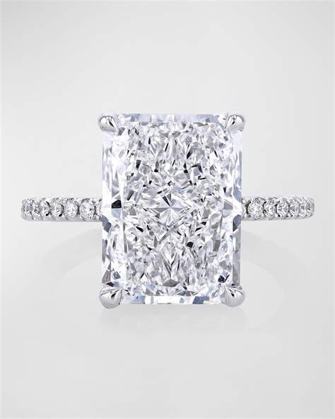 Neiman Marcus Diamonds Platinum Radiant Cut Diamond Ring, 7.52tcw (Size 6.5) | Neiman Marcus