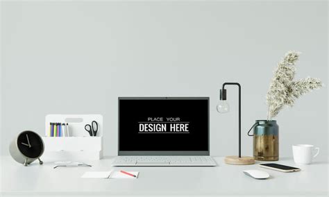Sleek laptop desk PSD, High Quality Free PSD Templates for Download ...