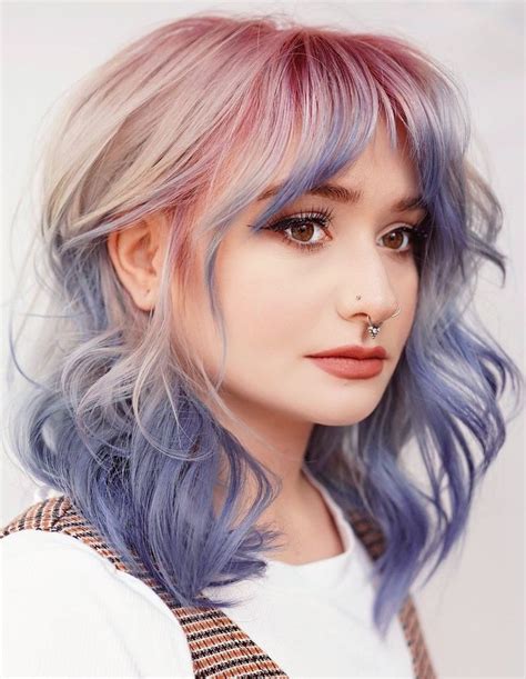Hair Color Pastel, Looks Party, Fun Hair, Short Wavy Hair, Hair Color Highlights, Pastel Hair ...