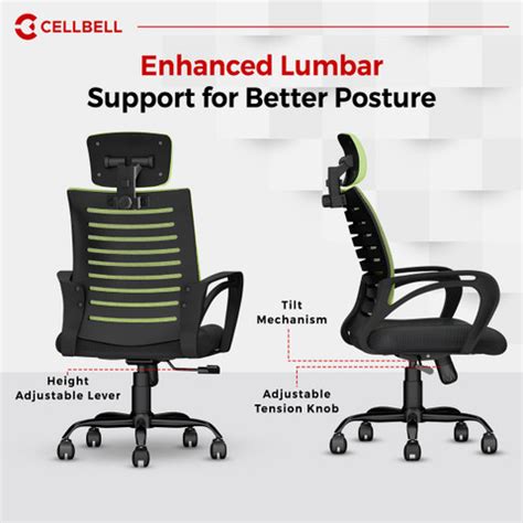 CELLBELL Desire C104 High Back Fabric, Mesh Office Executive Chair ...