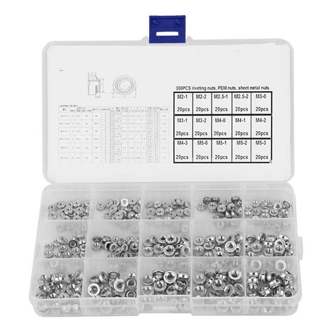 300pcs Pressure Riveting Nut M2 M2.5 M3 M4 M5 Nut Self-Tightening Nut ...