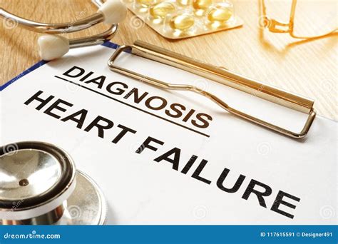 Heart Failure Diagnosis with Clipboard. Stock Image - Image of death, diagnosis: 117615591