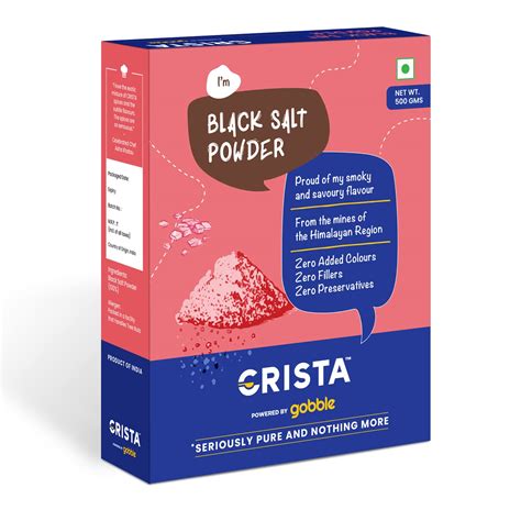 CRISTA Himalayan Black Salt Powder | Kala Namak | Sanchal Powder | Zero ...