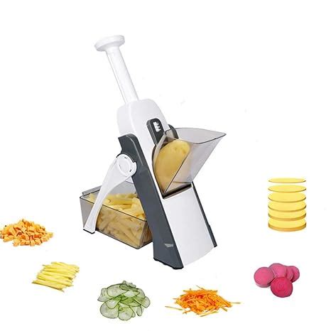 KERFORA Stainless Steel Adjustable Mandoline Slicer with Spring Safety ...
